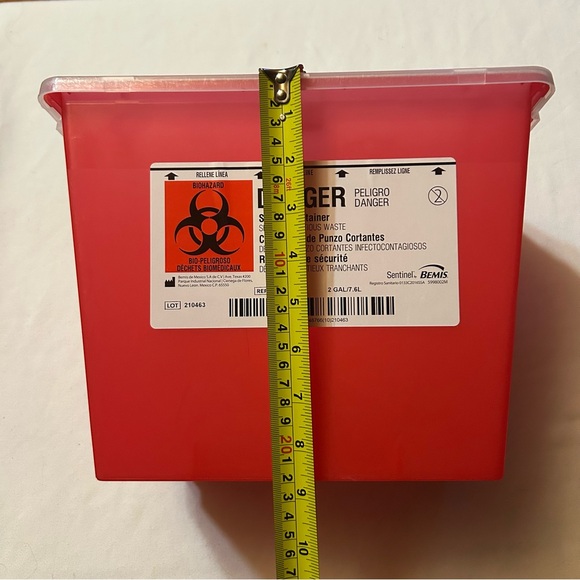 Red Sharps Container - Picture 2 of 10